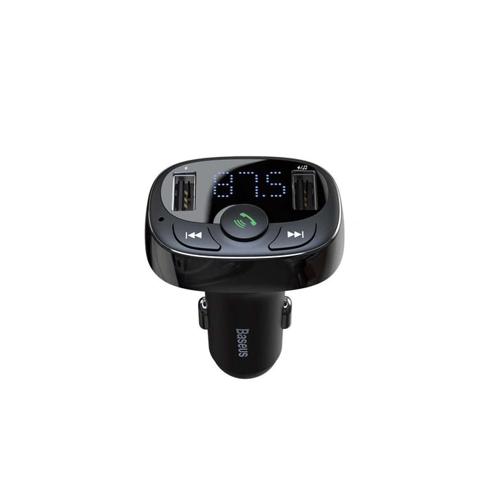 Baseus FM Transmitter T typed Bluetooth 2xUSB microSD (Black) - Car transmitters<<<Car accessories<<<InnproXML&&&Cell