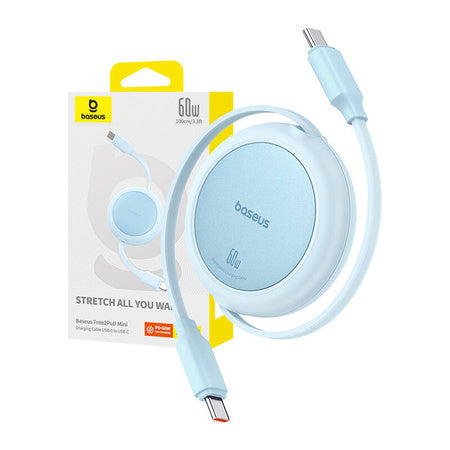 Baseus Free2Pull Mini USB-C to USB-C 60W USB cable 1m (blue) - USB-C to USB-C<<<USB cables<<<GSM Accessories<<<InnproXML
