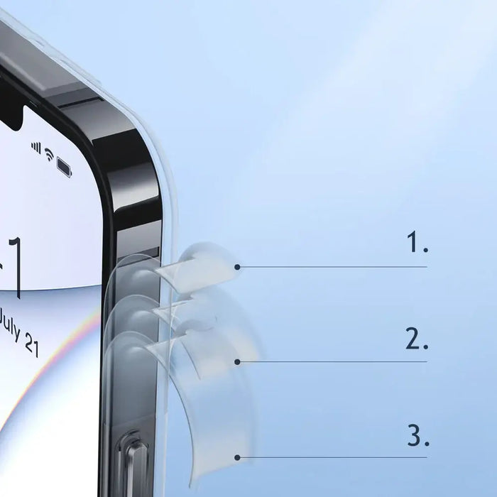 Baseus Frosted Glass Case Cover for iPhone 13 Pro Hard Cover with Gel Frame black (ARWS000401) - Cell phone cases