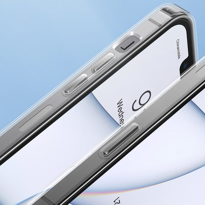 Baseus Frosted Glass Case Cover for iPhone 13 Pro Max Hard Cover with Gel Frame Transparent (ARWS000802) - Cell phone