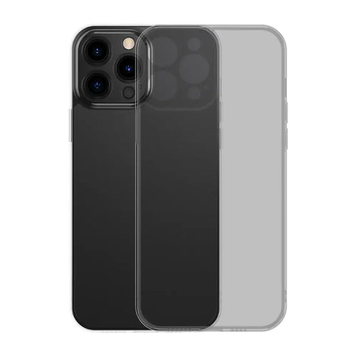Baseus Frosted Glass Case Cover for iPhone 13 Pro Max Hard Cover with Gel Frame black (ARWS001101) - Cell phone cases