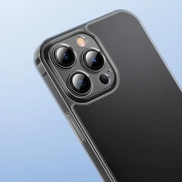 Baseus Frosted Glass Case Cover for iPhone 13 Pro Max Hard Cover with Gel Frame black (ARWS001101) - Cell phone cases