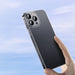 Baseus Frosted Glass Case Cover for iPhone 13 Pro Max Hard Cover with Gel Frame Transparent (ARWS000802) - Cell phone