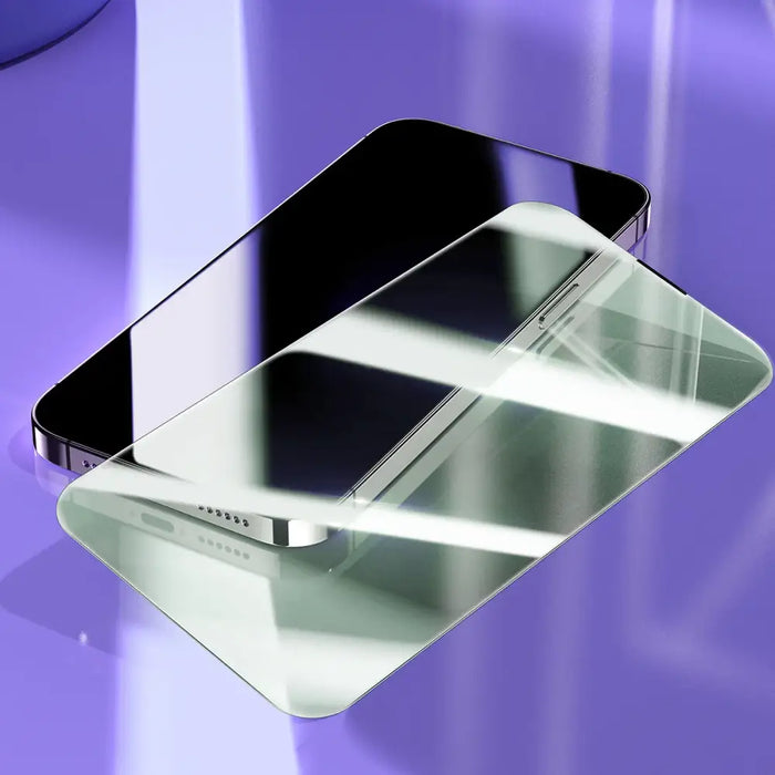 Baseus Full Screen Tempered Glass for iPhone 14 Pro Max with Anti Blue Light Filter and 0.3mm Speaker Cover + Mounting