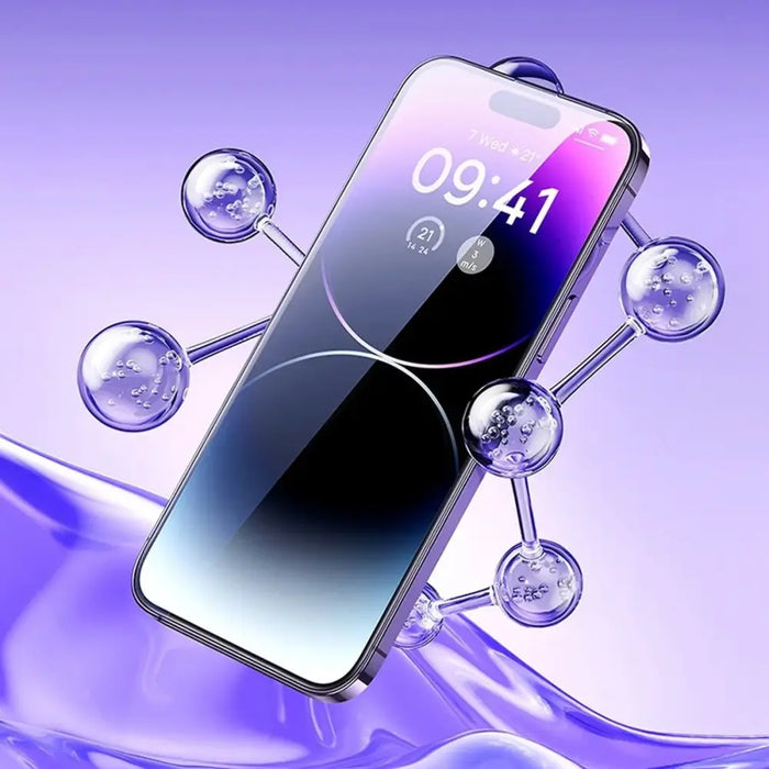 Baseus Full Screen Tempered Glass for iPhone 14 Pro Max with Anti Blue Light Filter and 0.3mm Speaker Cover + Mounting