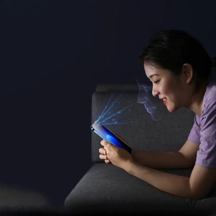 Baseus Full Screen Tempered Glass for iPhone 14 Pro Max with Speaker Cover 0.4mm + Mounting Kit - Cell phone tempered