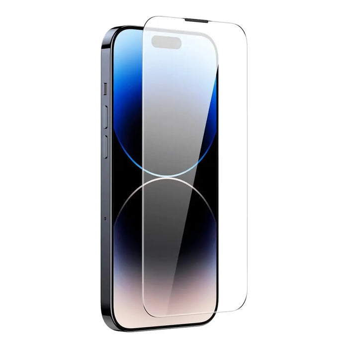 Baseus Full Screen Tempered Glass for iPhone 14 Pro Max with Speaker Cover 0.4mm + Mounting Kit - Cell phone tempered