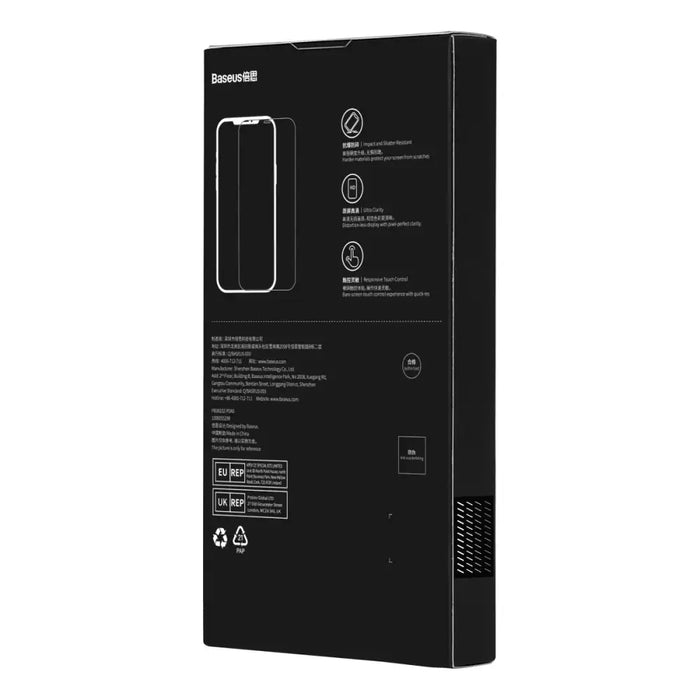 Baseus Full Screen Tempered Glass for iPhone 14 Pro with Anti Blue Light Filter and 0.3mm Speaker Cover + Mounting