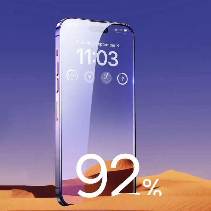 Baseus Full Screen Tempered Glass for iPhone 14 Pro with Speaker Cover 0.3mm + Mounting Frame - Cell phone tempered