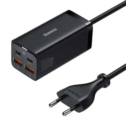 Baseus GaN3 Pro wall charger 2xUSB-C + 2xUSB 100W (black) - mains chargers<<<Chargers<<<GSM
