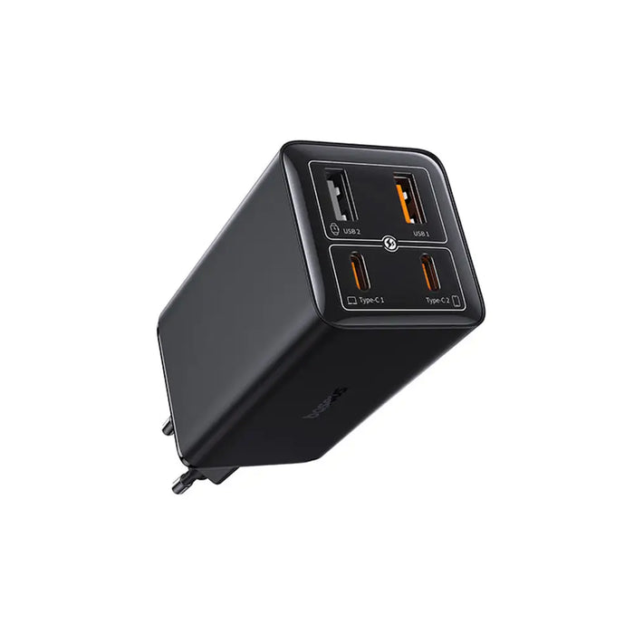 Baseus GaN6 Pro Charger 100W 2 x USB-C 2 x USB-A with Black USB-C Cable 100W 1m - Black - Cell phone USB