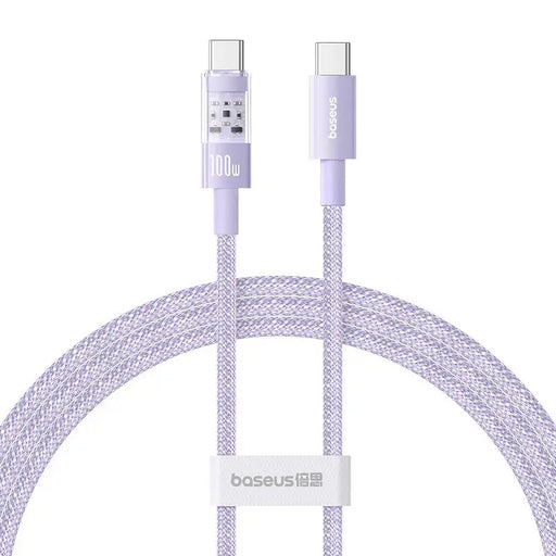 Baseus Gem USB C to USB C fast charging cable 1 m 100 W Purple - USB cablesAKG-KAB<<<GSM accessoriesAKG<<<ActionPL