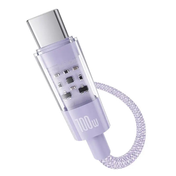 Baseus Gem USB C to USB C fast charging cable 1 m 100 W Purple - USB cablesAKG-KAB<<<GSM accessoriesAKG<<<ActionPL