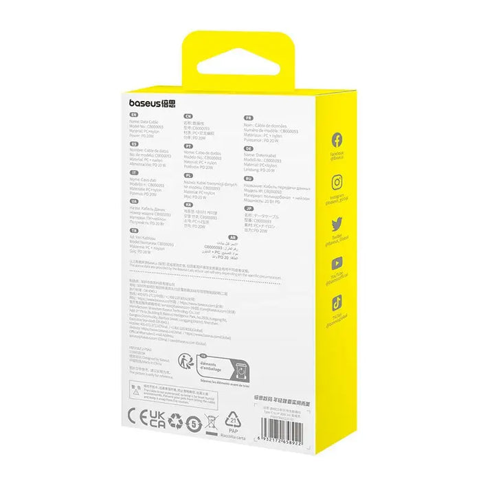 Baseus Gem USB-C to iP fast charging cable 2 m 20 W Black - USB cablesAKG-KAB<<<GSM accessoriesAKG<<<ActionPL