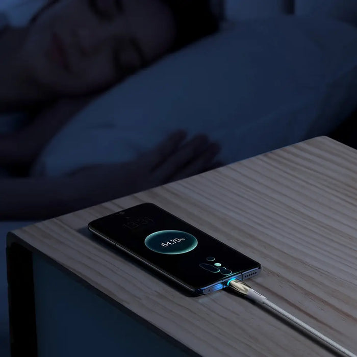 Baseus Glimmer Series fast charging cable USB-A - USB-C 100W 480Mbps 1m white - Cell phone cables<<<HurtelXML