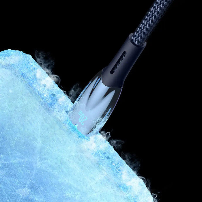 Baseus Glimmer Series fast charging cable USB-A - USB-C 100W 480Mbps 1m blue - Cell phone cables<<<HurtelXML