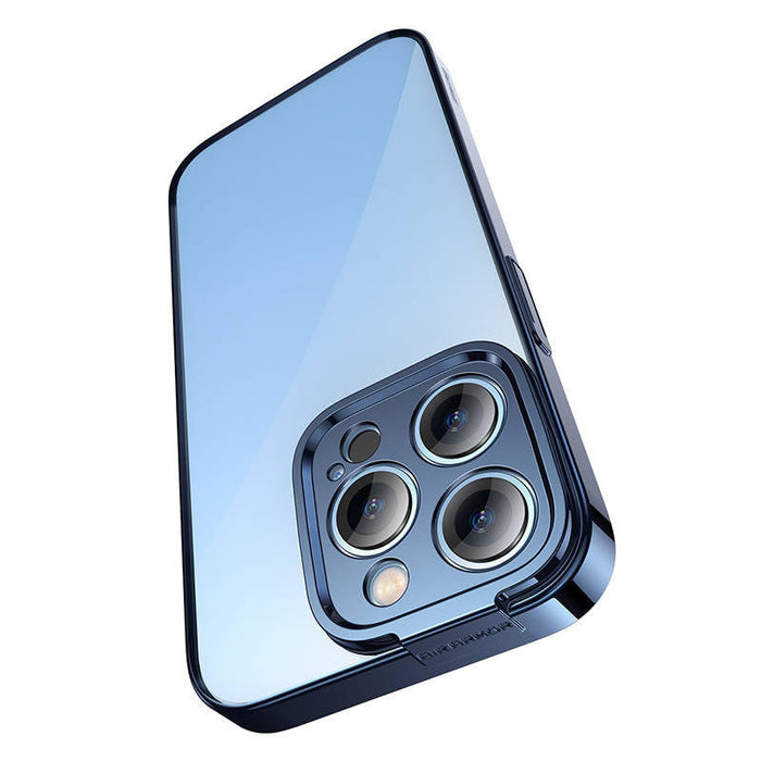 Baseus Glitter Transparent Case and Tempered Glass set for iPhone 14 Pro Max (blue) - For smartphones<<<Tempered glass