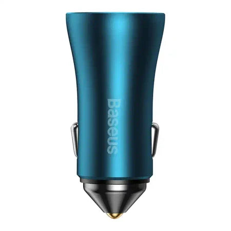 Baseus Golden Contactor Pro car charger 2x USB-C 40W (blue) - Car chargers<<<Chargers<<<GSM