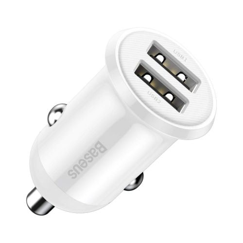 Baseus Grain Pro Car Charger 2x USB 4.8A (white) - Car charger<<<Accessories<<<Основна<<<DunaXML&&&Car