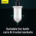 Baseus Grain Pro Car Charger 2x USB 4.8A (white) - Car charger<<<Accessories<<<Основна<<<DunaXML&&&Car