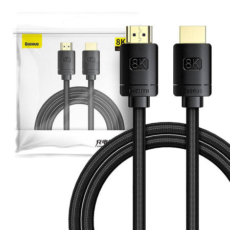 Baseus High Definition Series HDMI 2.1 cable 8K 60Hz 3D HDR 48Gbps 3m (black) - Video cables<<<Cables<<<IT