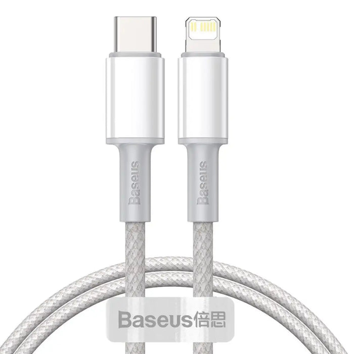 Baseus High Density Braided Cable Type-C to Lightning PD 20W 1m (white) - USB-C to Lightning<<<USB cables<<<GSM