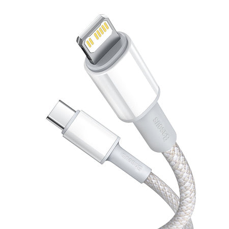 Baseus High Density Braided Cable Type-C to Lightning PD 20W 1m (white) - USB-C to Lightning<<<USB cables<<<GSM