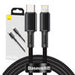 Baseus High Density Braided Cable Type-C to Lightning PD 20W 2m (Black) - USB-C to Lightning<<<USB cables<<<GSM