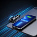 Baseus High Efficiency Pro 2x cigarette lighter socket adapter with USB-A USB-C 30W charger - black - Cell phone USB