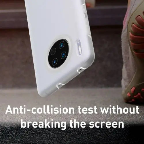 Baseus Huawei Mate 30 case Jelly Liquid Silica Gel Transparent Black (WIHWMATE30-GD01) - Huawei