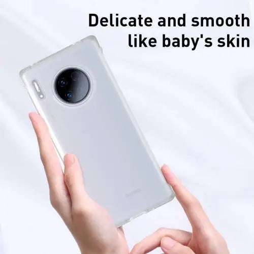 Baseus Huawei Mate 30 Pro case Jelly Liquid Silica Gel Transparent Black (WIHWMATE30P-GD01) - Huawei