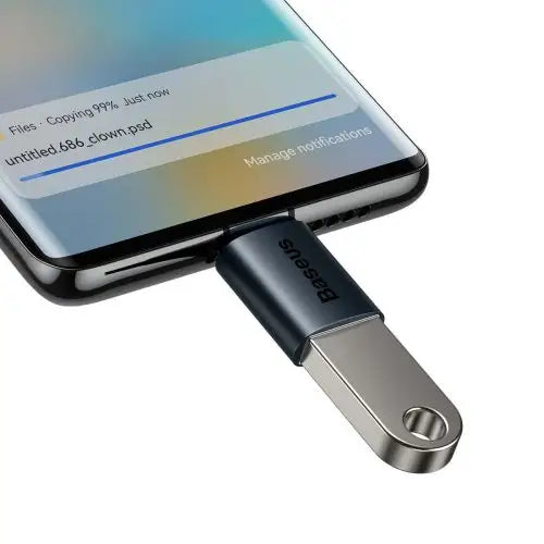 Baseus Ingenuity USB-C to USB-A adapter OTG (blue) - Converter<<<Accessories<<<Основна<<<DunaXML&&&Adapters connectors