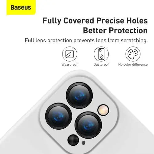 Baseus iPhone 13 Pro case Liquid Silica Gel Protective White (ARYT000402) - iPhone 13
