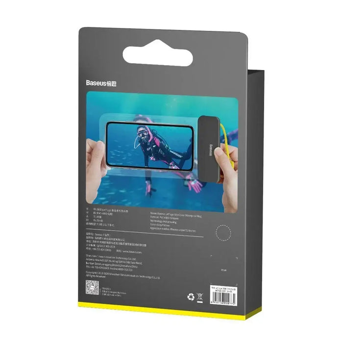 Baseus Let’s Go Universal waterproof case for smartphones (black + yellow) - Waterproof cases<<<Cases<<<GSM