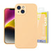 Baseus Liquid Silica Gel Case for iPhone 14 Plus (sunglow)+ tempered glass + cleaning kit - Protective cases