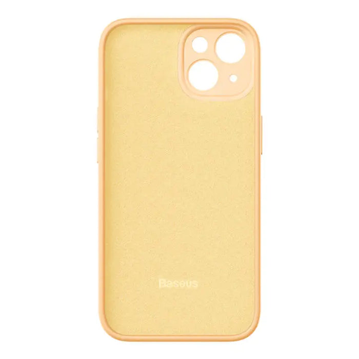 Baseus Liquid Silica Gel Case for iPhone 14 Plus (sunglow)+ tempered glass + cleaning kit - Protective cases