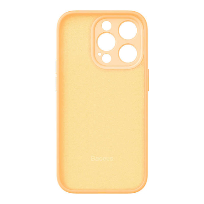 Baseus Liquid Silica Gel Case for iPhone 14 Pro Max (Sunglow)+ tempered glass + cleaning kit - Protective cases