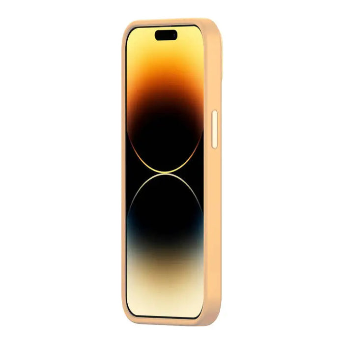 Baseus Liquid Silica Gel Case for iPhone 14 Pro (Sunglow)+ tempered glass + cleaning kit - Protective cases