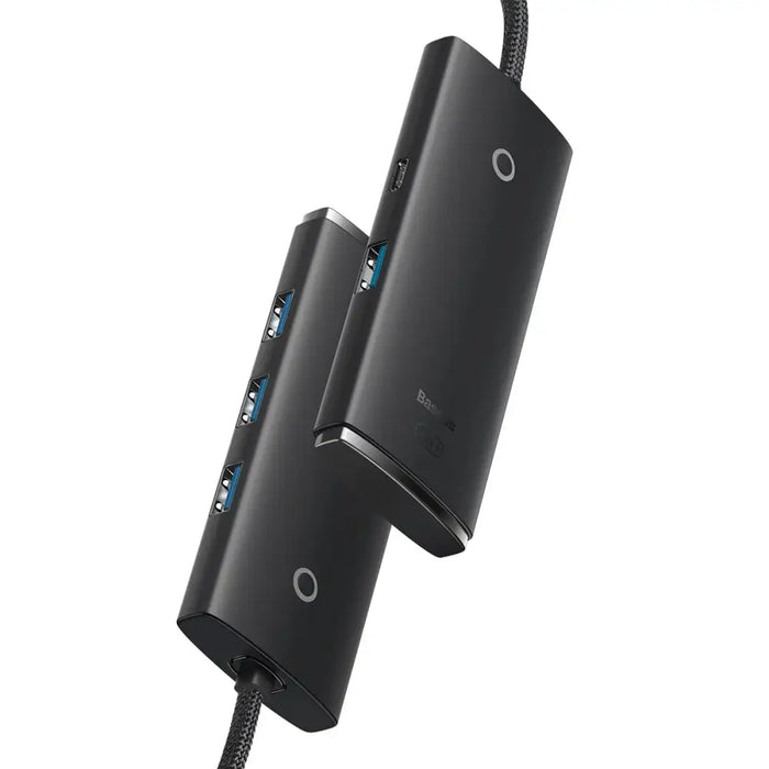 Baseus Lite Series Hub 4in1 USB-C to 4x USB 3.0 + USB-C 25cm (Black)