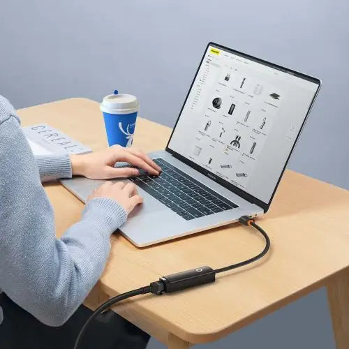 Baseus Lite Series USB-C to RJ45 network adapter 100Mbps (black) - HUB<<<Accessories<<<Основна<<<DunaXML&&&Adapters