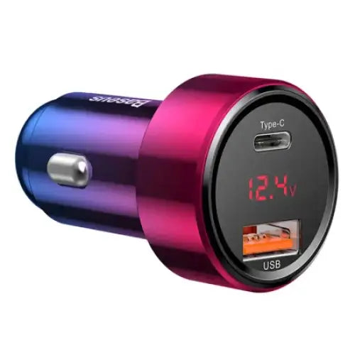 Baseus Magic USB + USB-C QC 4.0 PD 45W car charger (red-blue). - Car chargers<<<Chargers<<<GSM