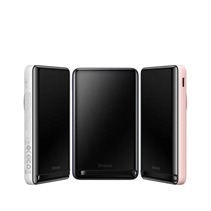 Baseus Magnetic Bracket power bank with wireless charging MagSafe 10000mAh 20W Overseas Edition pink (PPCX000204) + USB