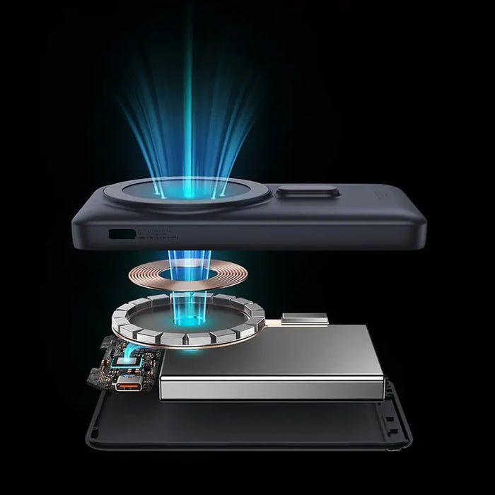 Baseus Magnetic Bracket powerbank with wireless charging MagSafe 10000mAh 20W Overseas Edition white (PPCX000202) + USB