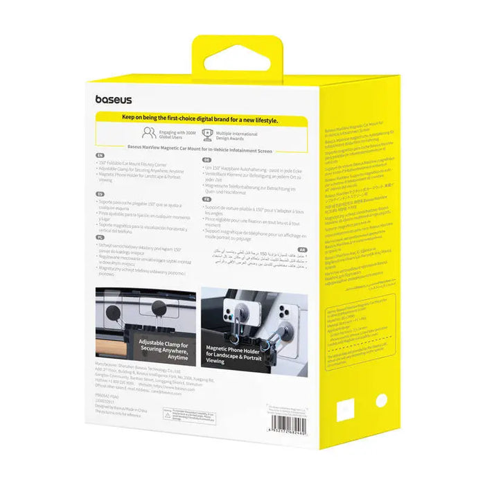 Baseus MaxView magnetic car screen holder (gray) - Phone holders<<<Car accessories<<<InnproXML&&&Cell phone