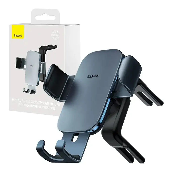 Baseus Metal Age II gravitational car phone holder to round ventilation grid (grey) - Cell phone
