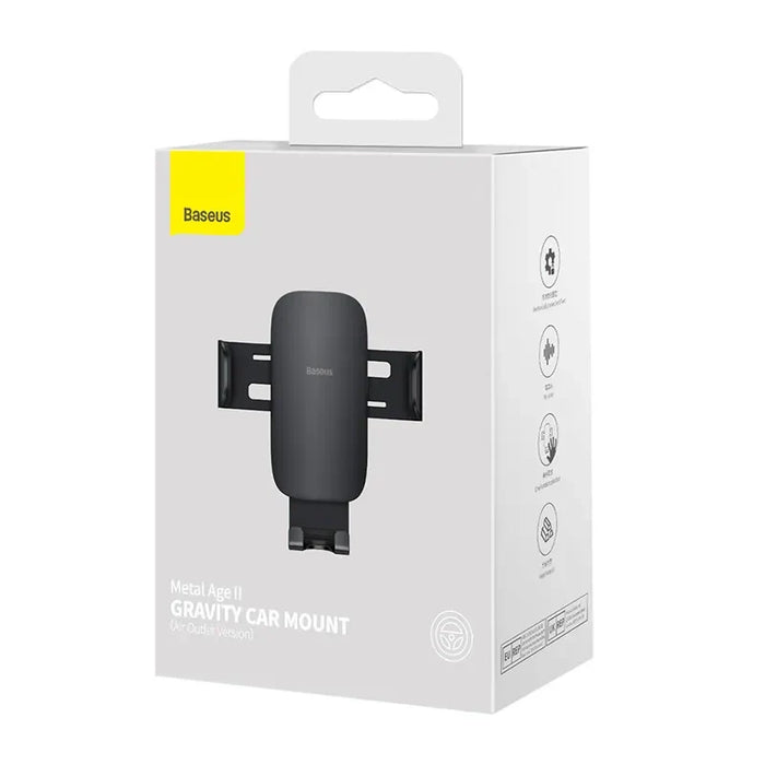 Baseus Metal Age II gravitational grip on the car grid - black - Phone holders<<<Car accessories<<<InnproXML&&&Phone