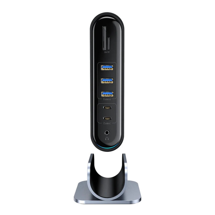 Baseus multifunctional HUB 3x USB 3.2 Gen 1 / 2x USB 2.0 / 2x USB Type C / SD and micro SD card reader / AUX / 3x HDMI