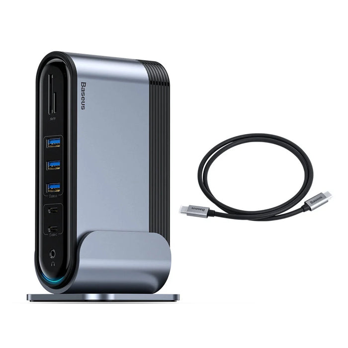 Baseus multifunctional HUB 3x USB 3.2 Gen 1 / 2x USB 2.0 / 2x USB Type C / SD and micro SD card reader / AUX / 3x HDMI