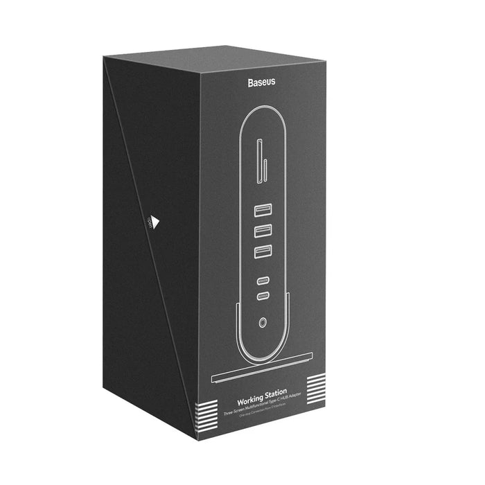 Baseus multifunctional HUB 3x USB 3.2 Gen 1 / 2x USB 2.0 / 2x USB Type C / SD and micro SD card reader / AUX / 3x HDMI