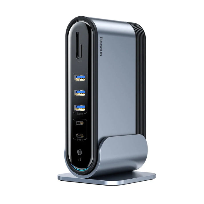 Baseus multifunctional HUB 3x USB 3.2 Gen 1 / 2x USB 2.0 / 2x USB Type C / SD and micro SD card reader / AUX / 3x HDMI